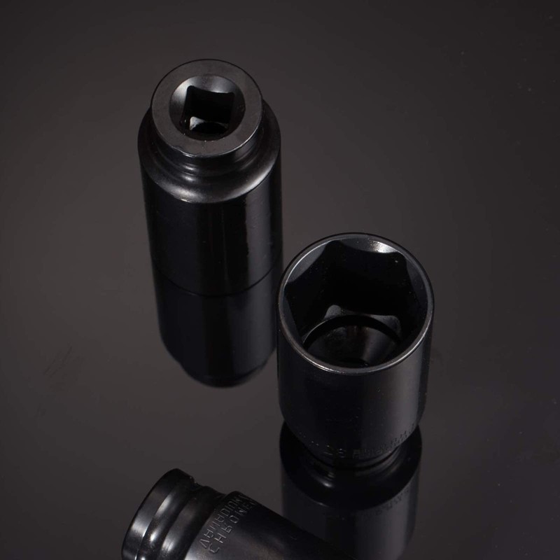 1/2" Drive by Deep Impact Socket, Heat-Treated CR-V Steel 6"