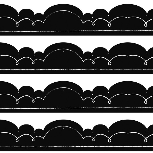 Gilprop 60 Pcs 59 Feet Classroom Bulletin Board Borders Black