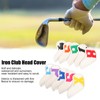 10pcs set PU Waterproof Golf Club Iron Cover Fine Sewing