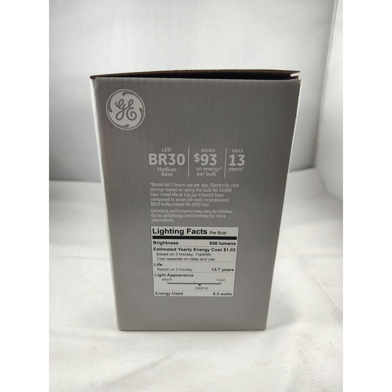 GE Classic LED 65-Watt EQ BR30 Daylight Indoor Floodlight 3
