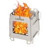Lixada Lightweight Folding Pocket Wood Burning Stove Portable Stainless Steel