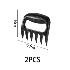 2 Pack Black Meat Crack, Bear Claw Meat Separator, Pork Claw Meat Claws, Meat Handling Tool, Plastic Pull Fork, BBQ Meat Separator