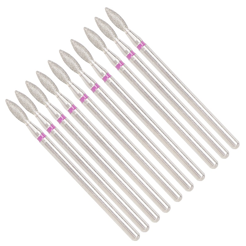50pcs Flame Nail Drill Bit Carborundum Cuticle Remover Bits Kit