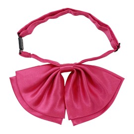 Silk Women Casual Bow Tie, Pre-Tied Japanese kawaii School Girl Uniform Anime Bowtie For Lolita Floppy Necktie FWBT-1, Rose, One Size