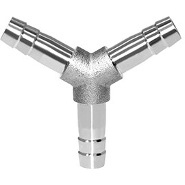 Beduan Stainless Steel 3/8" Hose Barb 3 Way Y Shaped Union Home Brew Fitting