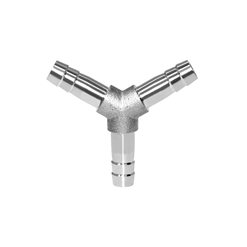 Beduan Stainless Steel 3/8" Hose Barb 3 Way Y Shaped