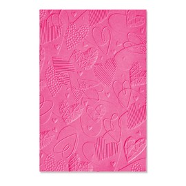 Sizzix 3-D Textured Impressions Embossing Folder Mark Making Hearts by Kath Breen | 666038 | Chapter 4 2022 Emboss, Grey, One Size