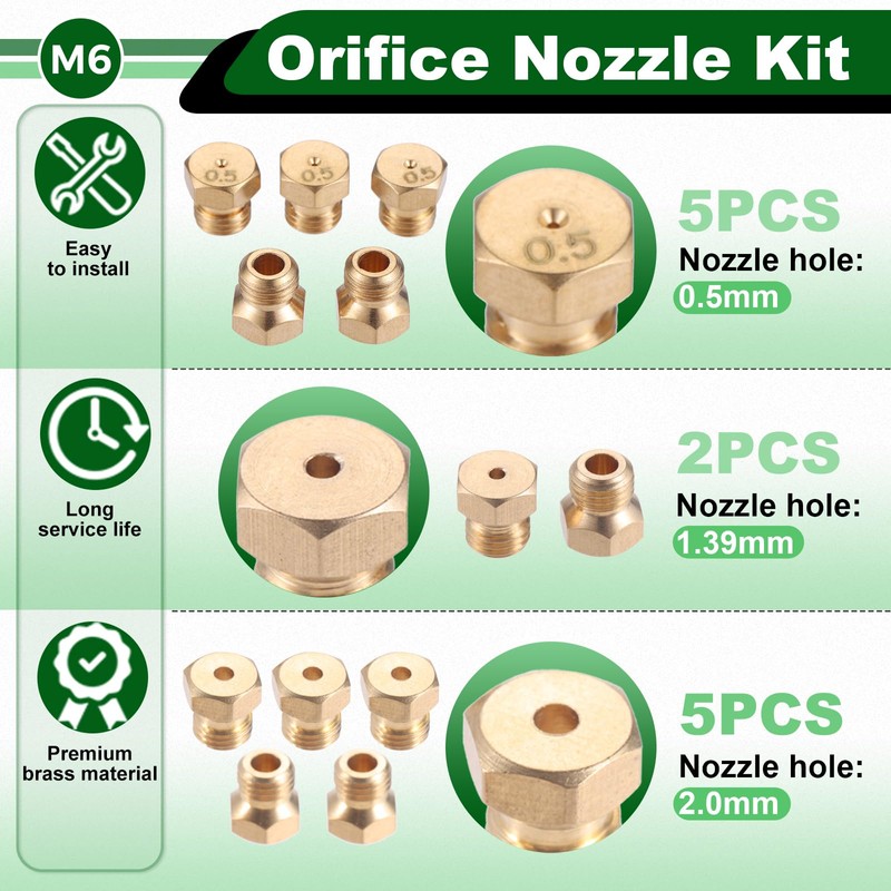 Natural Gas/Propane Grill Conversion Kits, Pressure Regulator Valve with Orifice