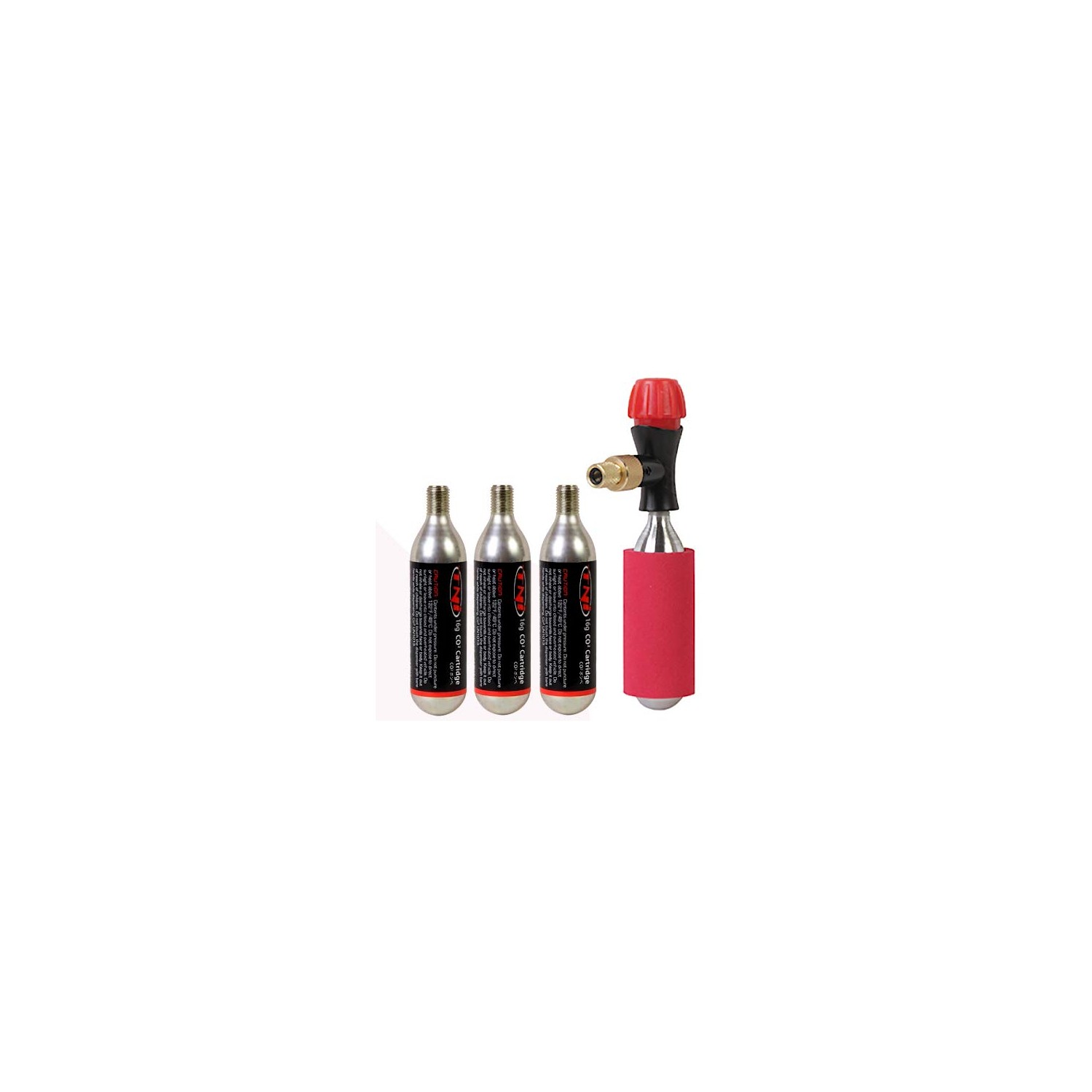 TNI CO2 Inflator Cylinder Set, Air Valve, American Type, Presta Type ...