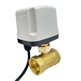 DUSJYOHRD 1/2" 3/4" 1" 2" Waterproof Motorized Ball Valve 220V 12V 24V Brass Electric Ball Valve Three Wire or Two Wire Ball Valves(12VDC-CR02)
