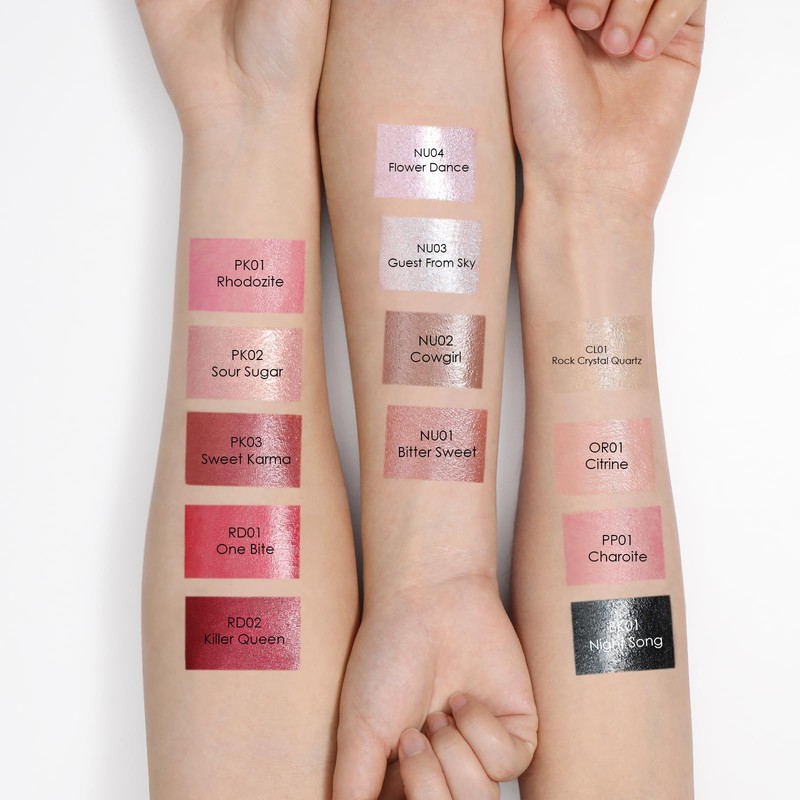 FOCALLURE Moisturizing Shiny Lipstick,Pearl Shimmery Finish,Hydrating Tinted Lip Balm with
