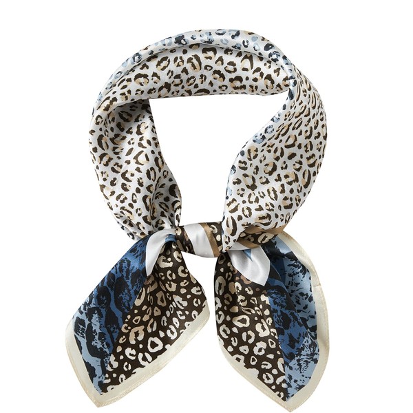 WUZININGLE 100% Mulberry Silk Scarf 27''x27'' Medium Square Silk Head