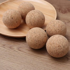 KICHOUSE 6pcs Natural Cork Foosball Replacement Balls for Tabletop Soccer Games Table Balls Designed for Better Maneuverability for Art Projects and Party Favors