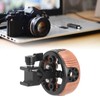 Round Side Camera Handle Handgrip Wooden Quick Release NATO Rail