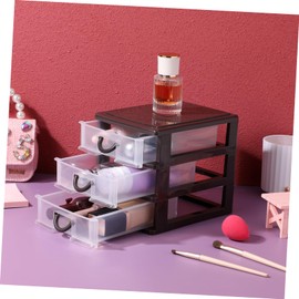 ULTECHNOVO Multifunctional Translucent Plastic Storage Box for Desk Organization Creative Cosmetic Container and Sundries Holder for Home and Office Use Lightweight
