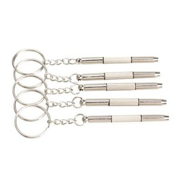 Torontoo Pack of 5 3in1 Screwdriver Keychain Eyeglass Repair Tool