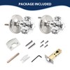 Orger 5 Pack Glass Door Knobs for Hallway and Closet,