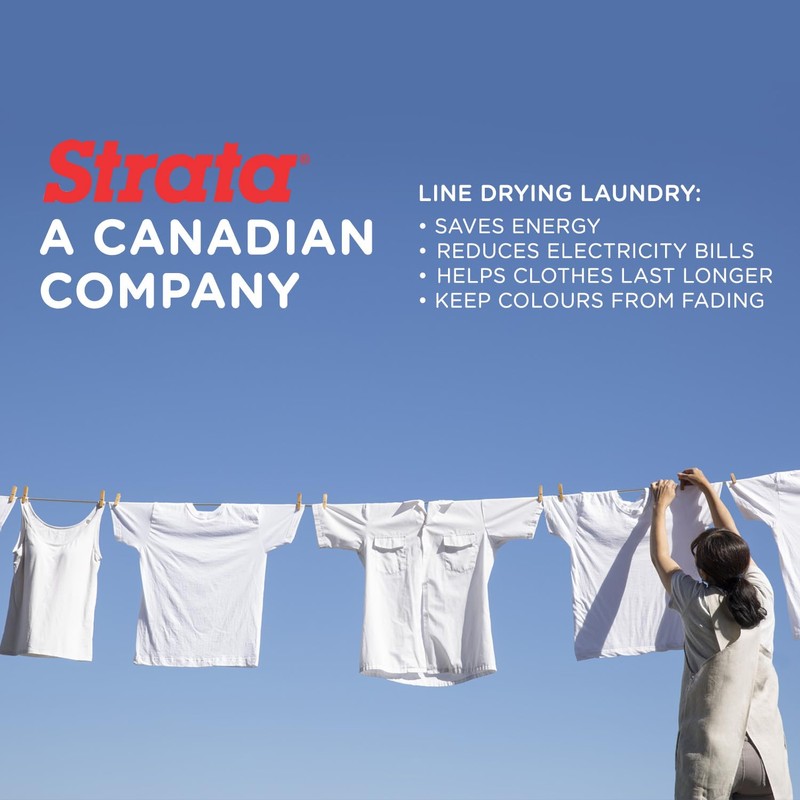 Strata 200 Feet Clothesline Outdoor Heavy Duty Galvanized Wire Steel