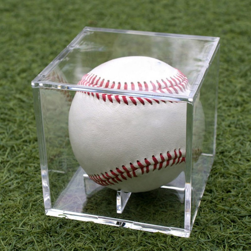 Acrylic Baseball Case for Display, UV Protected Baseball Display Cube,