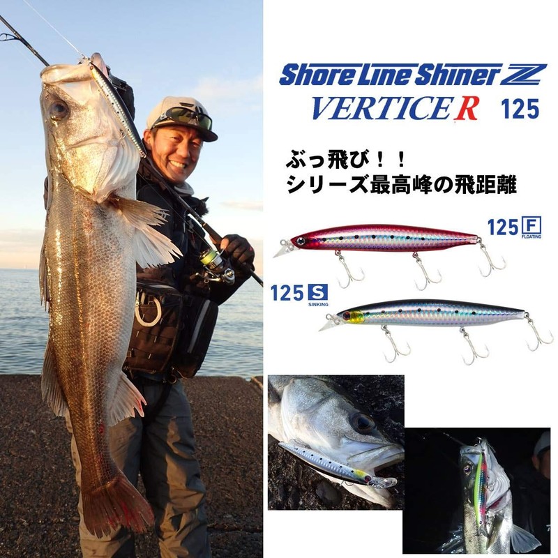 Daiwa Shoreline Shiner Z Vertis R125F Sea Bass Minnow Lure,