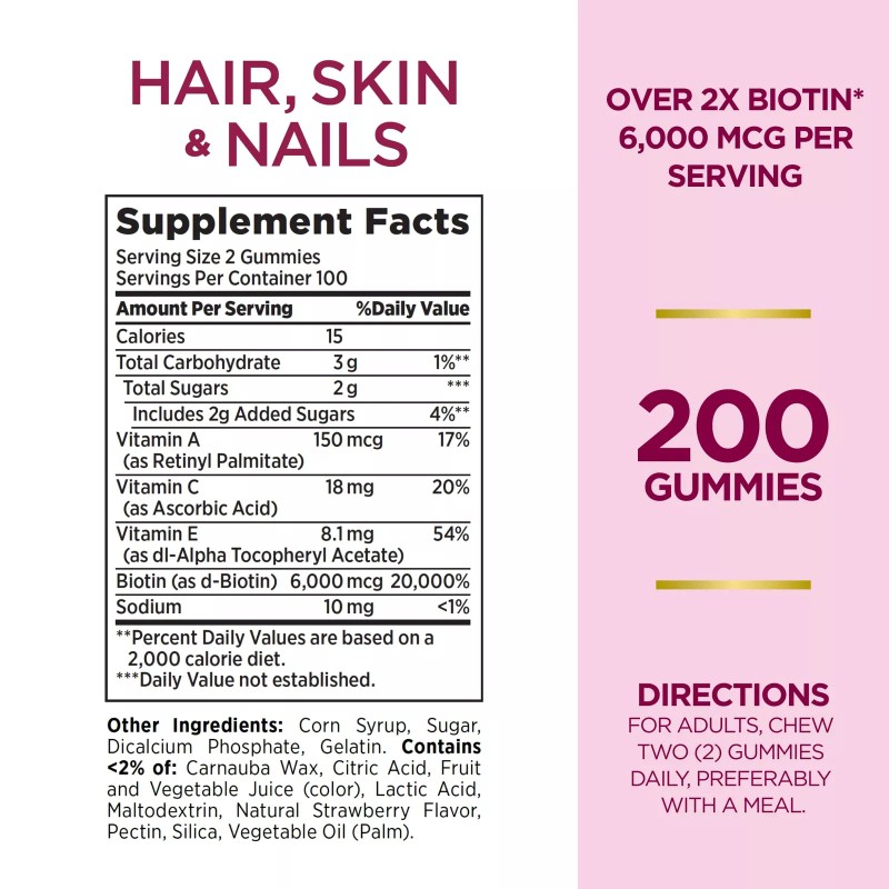 Nature's Bounty Optimal Solutions Advanced Hair, Skin, Nails, 2X Biotin,