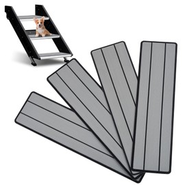 OCEANBROAD EVA Foam RV Step Cover 24''x6.5'' 4 Pack with Self Adhesive for Ladders Trailers Truck Campers RV Steps Treads, Gray