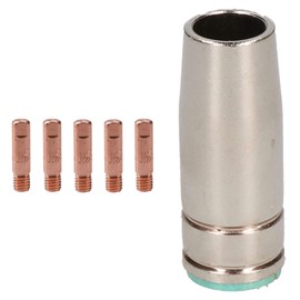 1 Shroud & 5 x 1.0mm Contact Tips MIG Welding Binzel Style Euro Torch MB25
