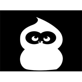 Stickers Decals (Color RED) 6" Long Side Poop Emoji Funny Diecut Vinyl Window Decal Sticker Car Truck SUV JDM