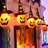 Pumpkin String Lights Clear Pattern Spooky Ambience Battery Powered LED