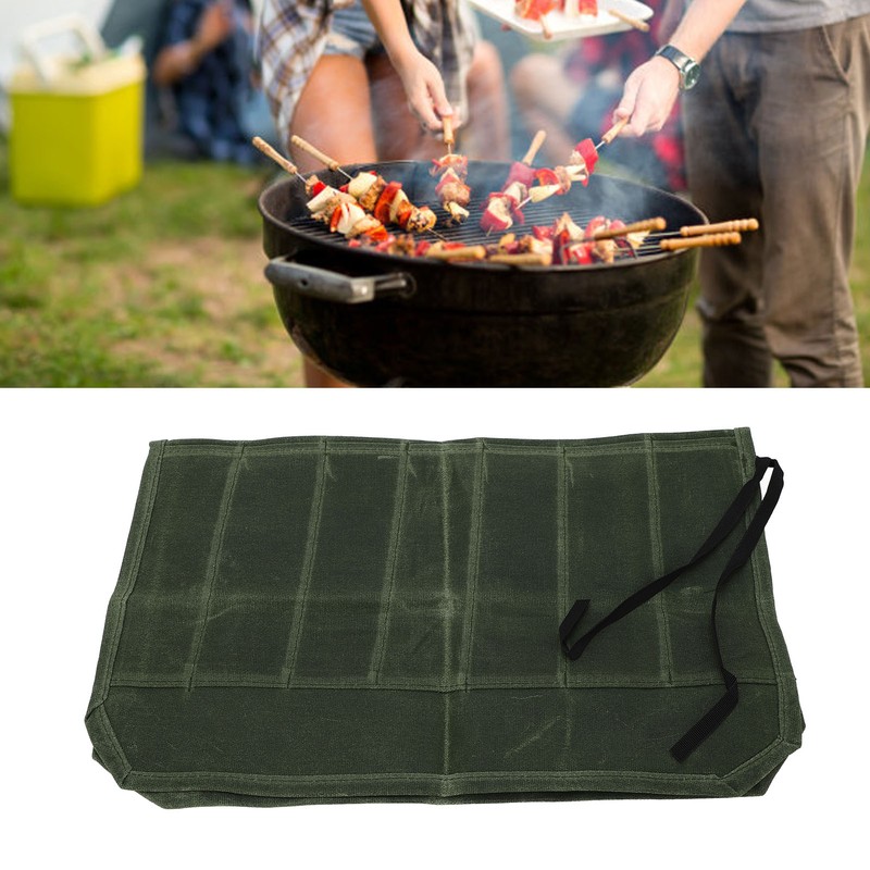 Waxed Canvas Knife Bag 7 Pocket Professional Foldable Chef Knife