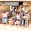 VTOPMART Transparent Clear Acrylic Large Stackable Kitchen Pantry Drawers, undersink,nursing