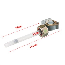 OQUGRHR 14 mm fuel cock replacement for petrol tap, fuel tank, on/off valve switch for motorised bicycle, 50 cc, 49 cc, 66 cc, 80 cc, 125 cc