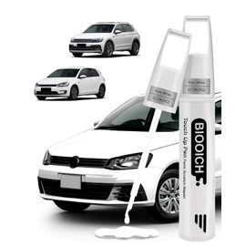 BIOOICH Touch Up Paint Pen Exact Color Match Car Chip and Scratch Repair (for vw, Pure White(LC9A/0Q))
