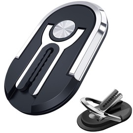 Phone Ring Holder, WAMOY 360 Degree Rotation 3 in 1 with Both Cell Phone Stand and Phone car Mount Vent Clip Functions (Black)