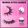 Veleasha Lashes Kit Manga Eyelashes Cat Eye Lashes Spiky Eyelash