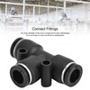 10pcs Pneumatic Tube Fitting Durable PVC Stable Sealing Corrosion Resistance