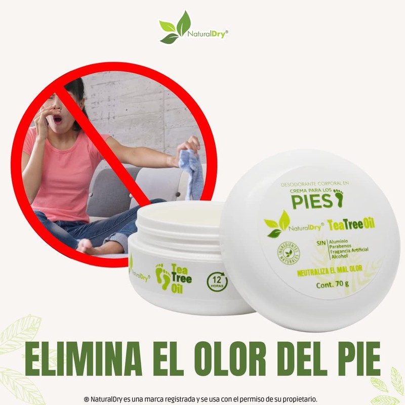 NaturalDry® - Desodorante para PIES - 100% Natural - NO
