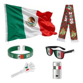 Kit Fiesta Aficionados Para Mundial México 2026, Bandera