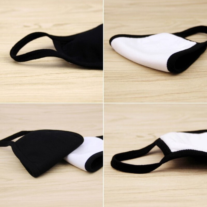 Cotton Mask, Reusable Black Daily Anti-Dust Mouth Cover with Funny