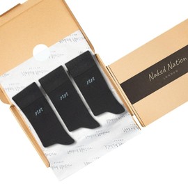 Naked Nation 6 Pairs Luxurious Bamboo Socks for Men and Women, Super Soft Unisex Socks, Multipack with Planet Friendly Gift Box, British Brand, UK Size 4-8/9-13