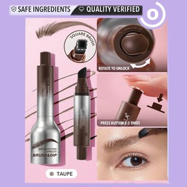 Liquid Eyebrow Brush,Brow-Fection Angled Brush & Dip, Instant Brow Brush,Brow Fection Angled Brush and Dip,Waterproof Wild Eyebrow Brush,Waterproof Brow Pen Creates Natural Looking Brows Effortlessly