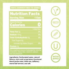 Yerbae Water Enh Sparkling Yuzu Lime 16 fl oz Pack of 12