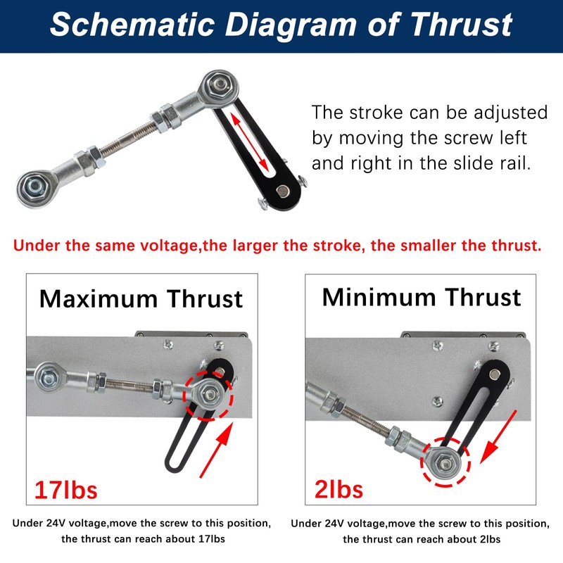 JQDML Reciprocating Linear Actuator Stroke 1.18"-6" with Suction Cup and