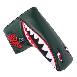 SHABIER Golf Blade Headcover with Tiger Shark Design for Golf Putter Club (Dark Green)
