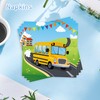 MOIZYNG 96 PCS Back to School Bus Plates and Napkins