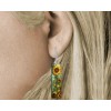 Twisted R Design Earrings,Yello