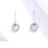 Women Wedding Engagement Statement Jewellery Geometric Circle Round Stud Earrings