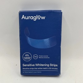 Auraglow NEW Auraglow  Teeth Whitening  Strips Sensitive PACK OF 14  30 Minute Treatments