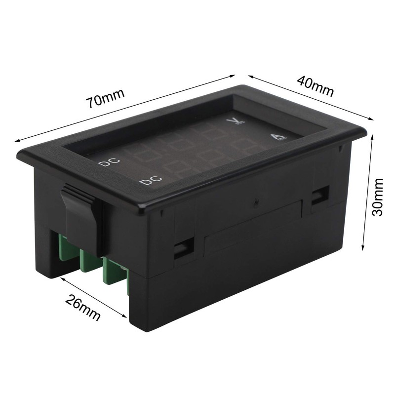 DROK 0.39" Current Voltage Tester DC 4.5-100V Digital Multimeter 0-50A
