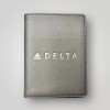 Delta Air Lines Passport Holder Gray Vegan Leather Travel W/